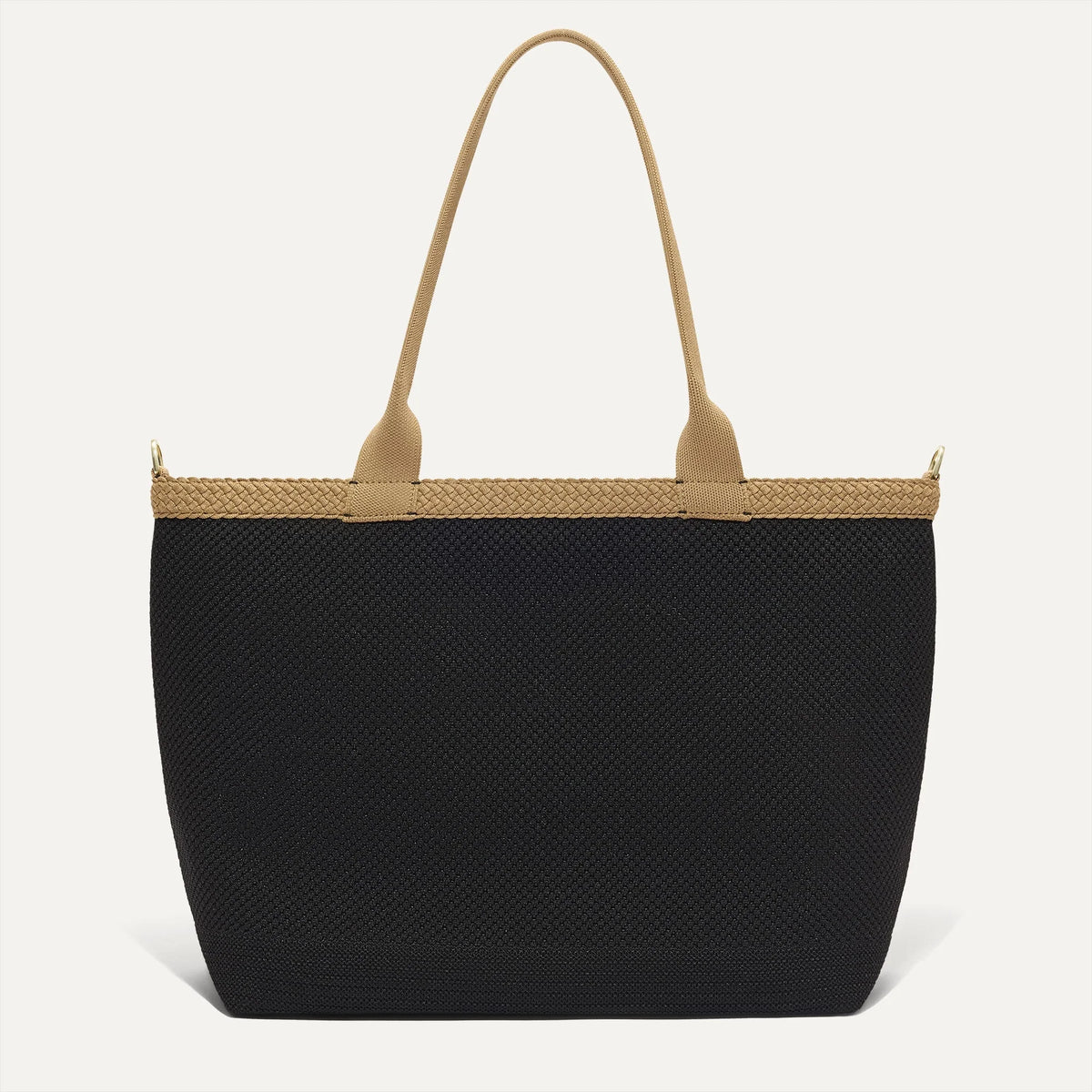 The Lightweight Zip Tote - Black Espresso Open-Knit