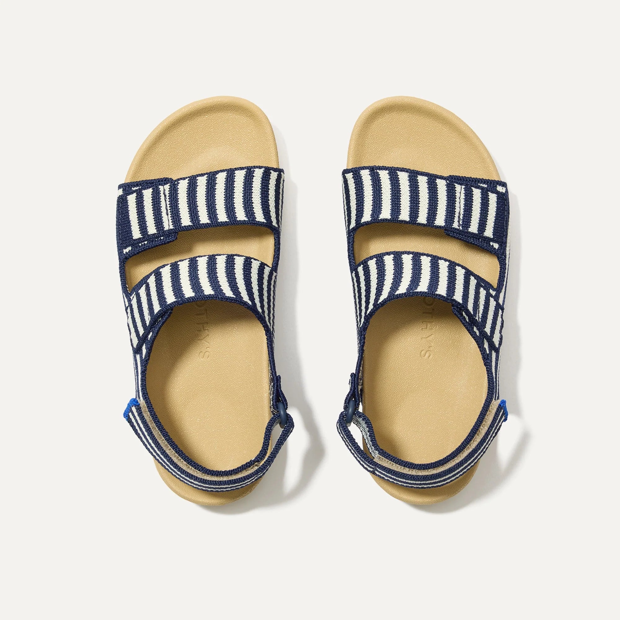 The Kids Double Strap Sandal - Sailor Stripes